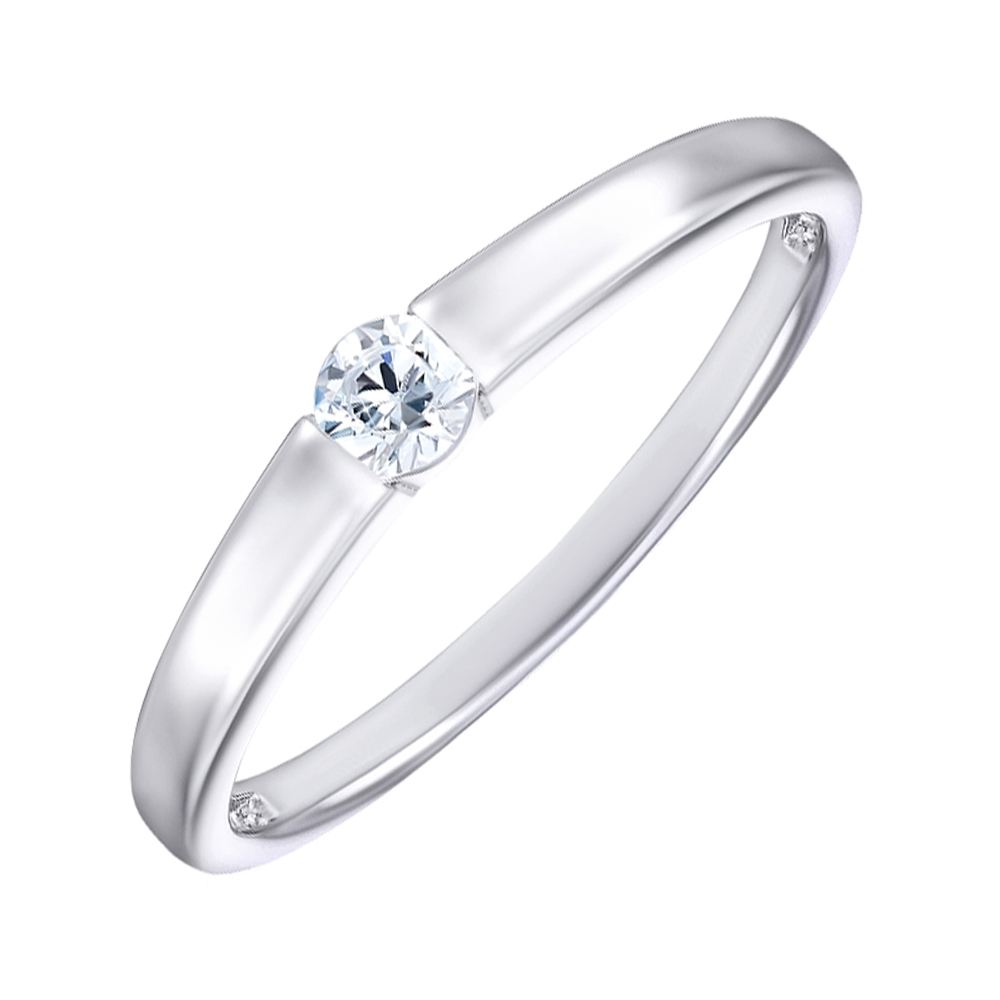 

Серебряное кольцо с цирконием Swarovski 000103104 15 размера