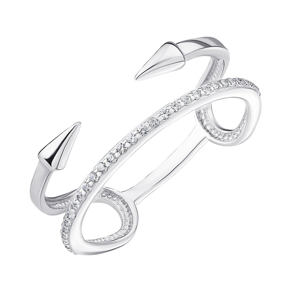 

Серебряное кольцо с фианитами 000148548 16.5 размера