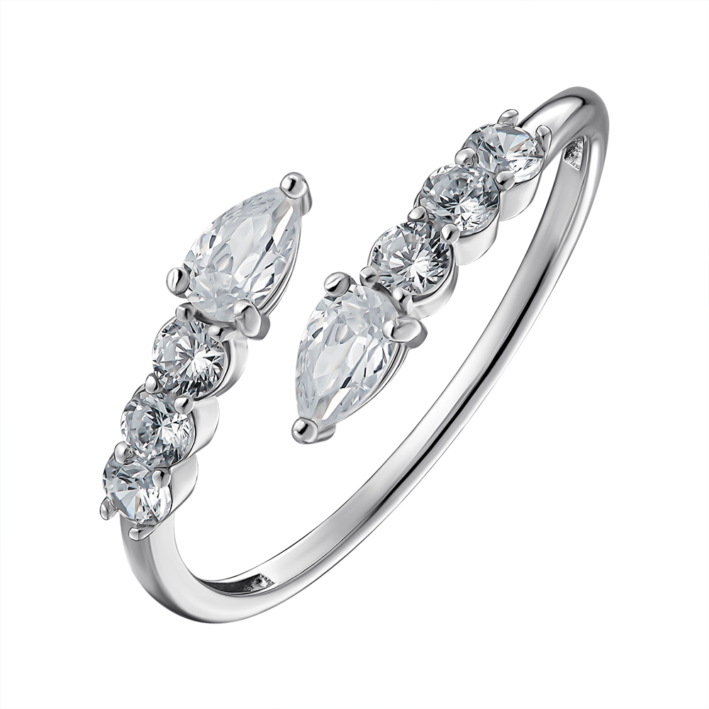 

Серебряное кольцо с фианитами 000148301 18.5 размера
