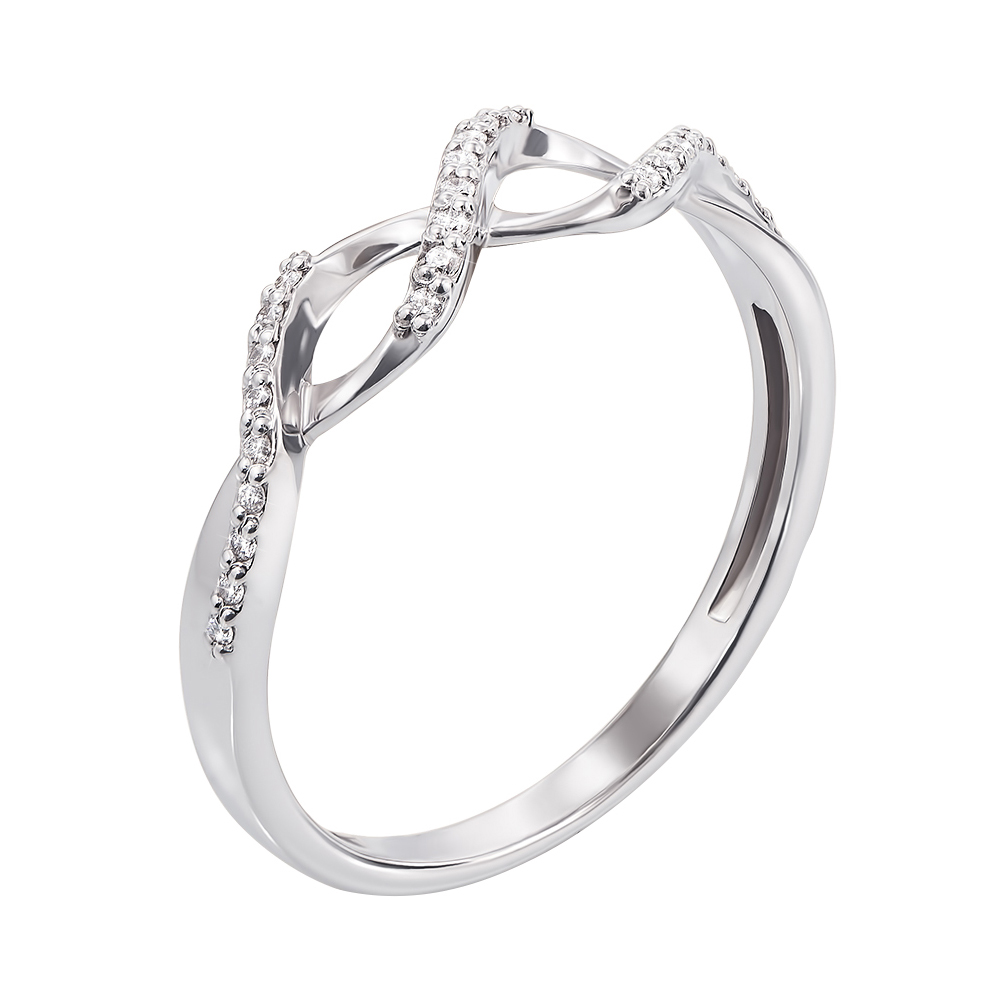 

Кольцо в белом золоте с бриллиантами 000104540 17.5 размера