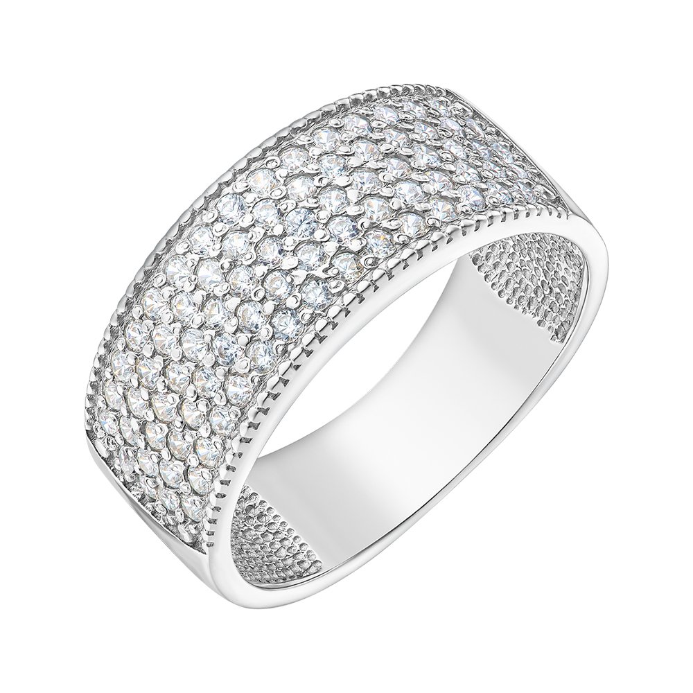 

Серебряное кольцо с фианитами 000149294 18 размера