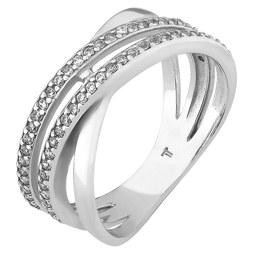 

Серебряное кольцо с цирконием 000051858 17.5 размера