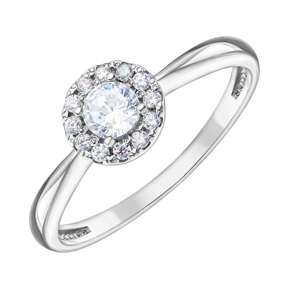 

Серебряное кольцо с фианитами 000149287 16 размера