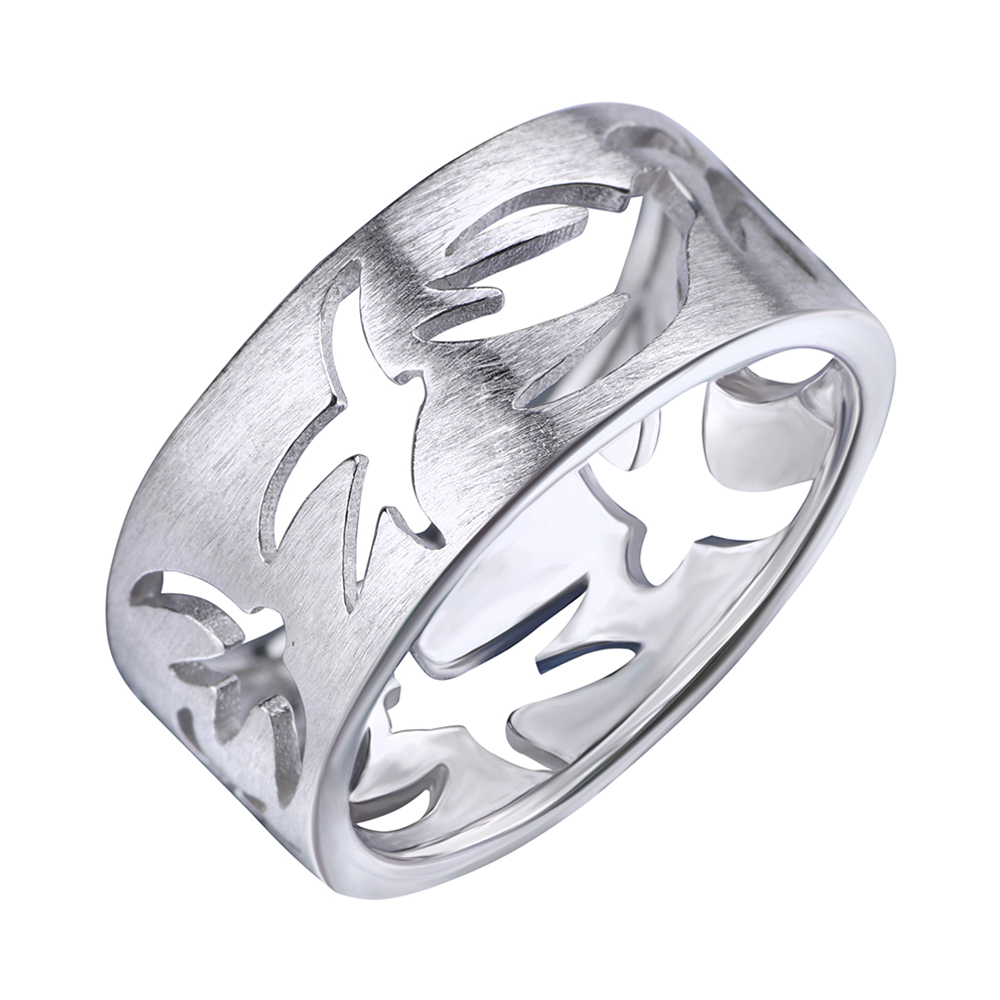 

Серебряное кольцо Птицы счастья 000087874 17.5 размера