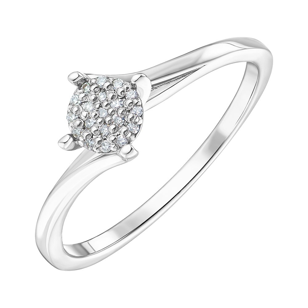 

Серебряное кольцо с бриллиантами 000149234 17.5 размера