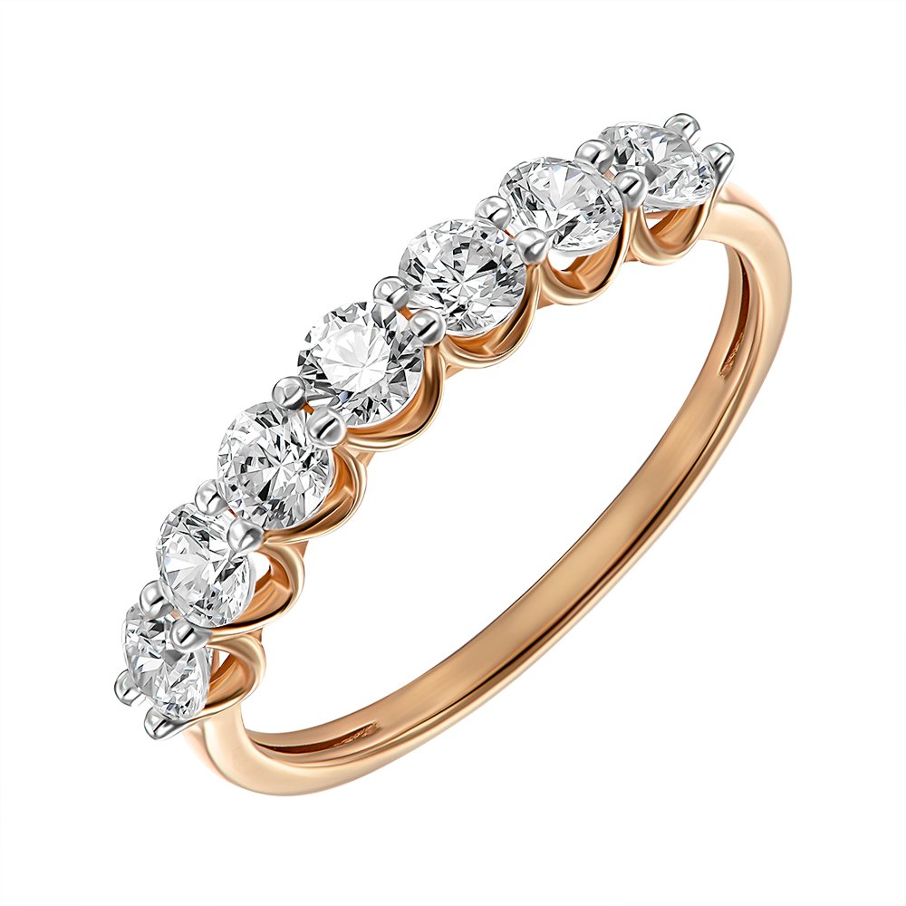 

Кольцо в красном золоте с кристаллами Swarovski 000138397 17.5 размера