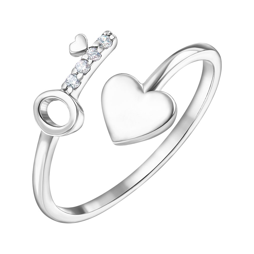 

Серебряное кольцо с фианитами 000122554 18 размера