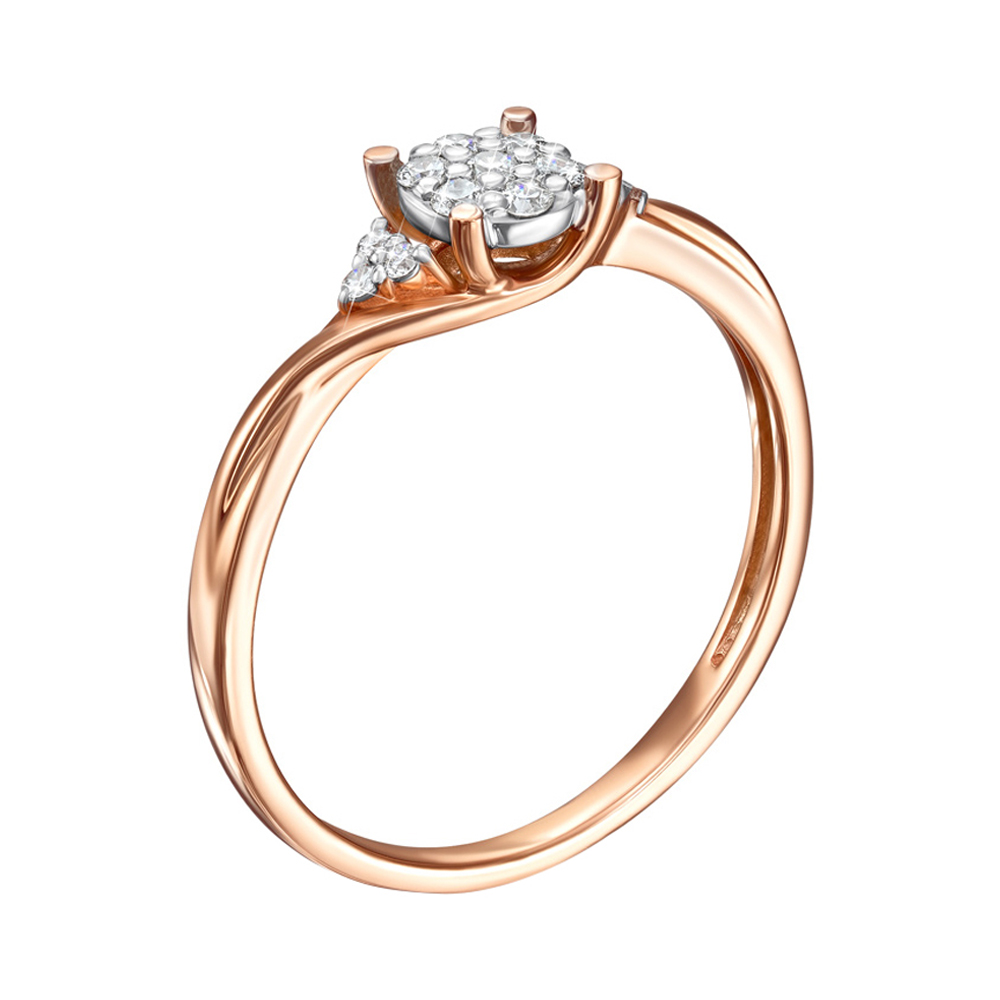 

Кольцо в красном золоте Лина с бриллиантами 18 размера