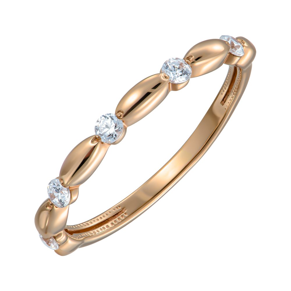 

Кольцо из красного золота с фианитами Swarovski 000146420 18.5 размера