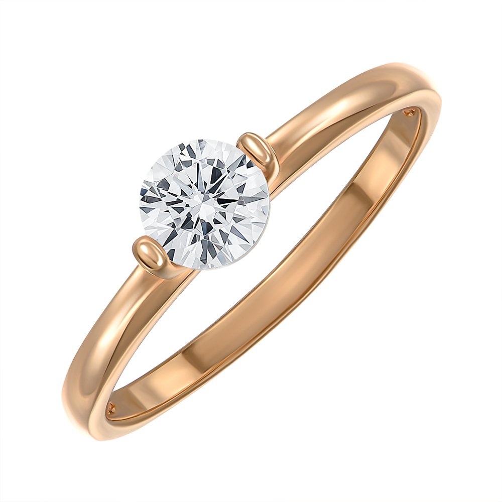 

Кольцо из красного золота с фианитом Swarovski 000149641 16 размера