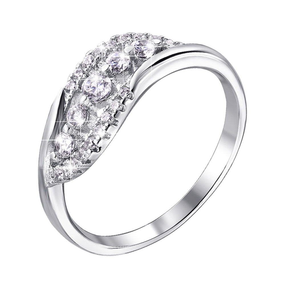 

Серебряное кольцо с цирконием 000140507 16.5 размера