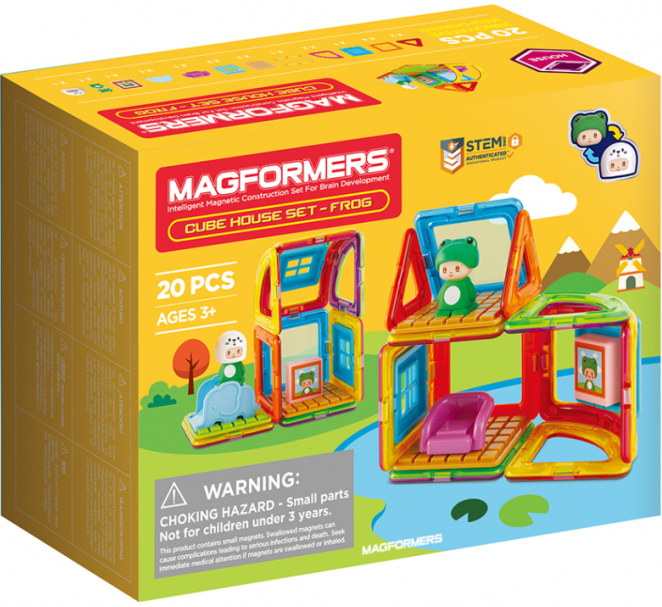 

Конструктор магнитный Magformers Дом лягушонка 20 деталей (730658050194)