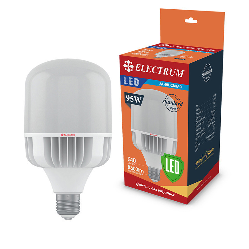 

Светодиодная Лампа Electrum 95W E40 6500K Промышленная (A-LP-1451)