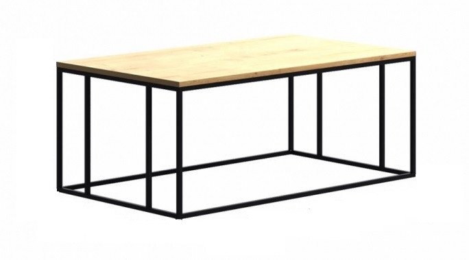 

Журнальный столик Luckystar SP - LOFT прямоугольный с черными ножками Standart (NS-963246787)