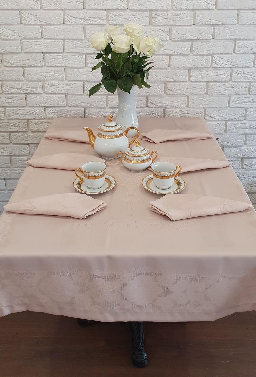 

Скатерть Sagol тефлон 160x400 St-060 Cappucino + 10 салфеток 45 см *