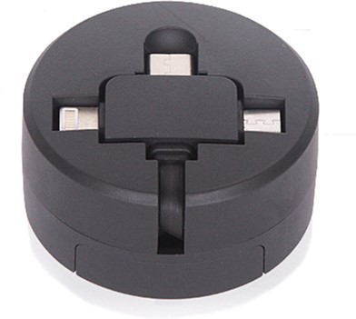 

Кабель Masslinna 3 в 1 Lightning + Micro USB + Type-C 1 м Black (SC2)
