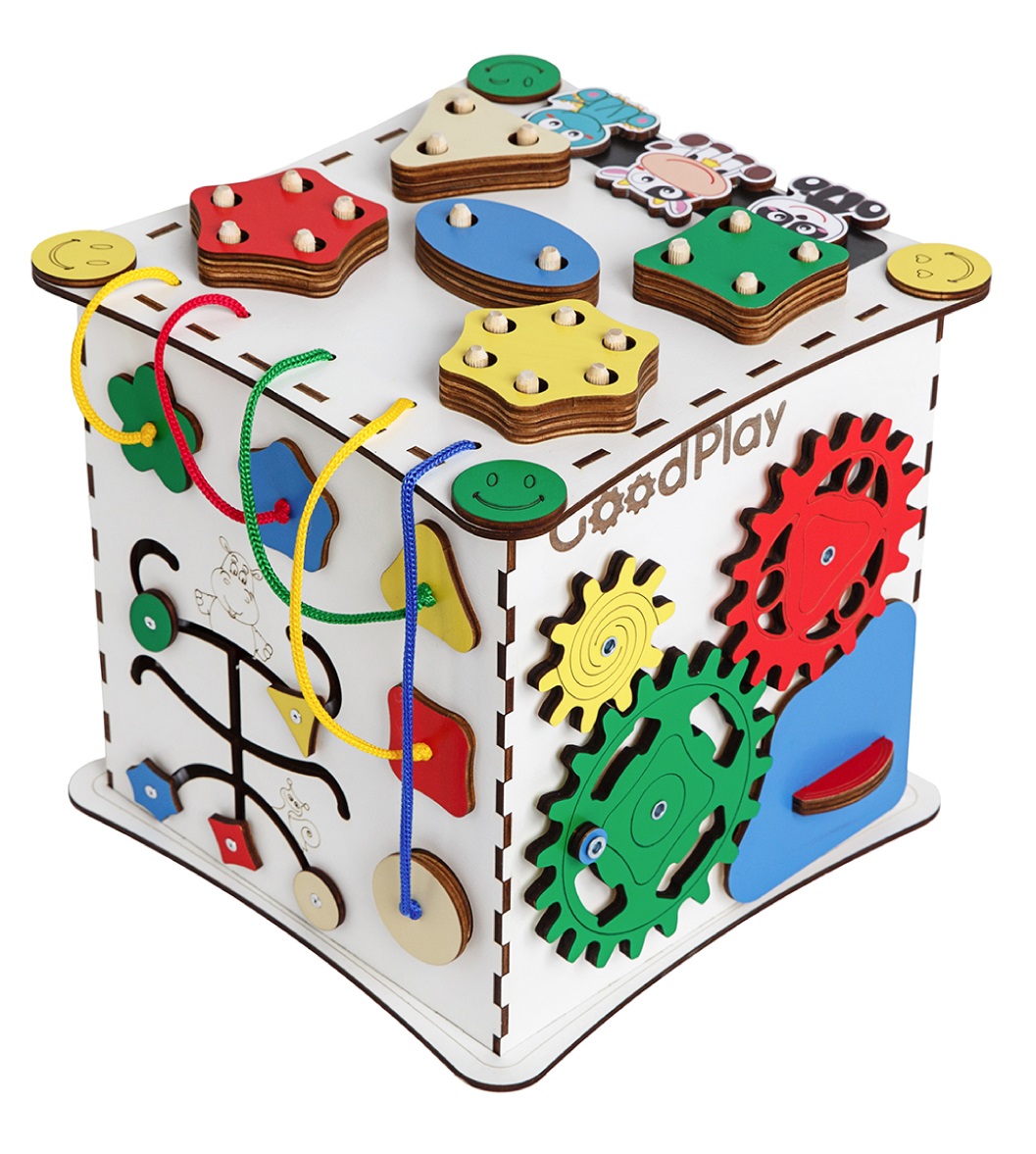 

Бизиборд GoodPlay ГудПлей Кубик развивающий 25×25×25 см (K008)