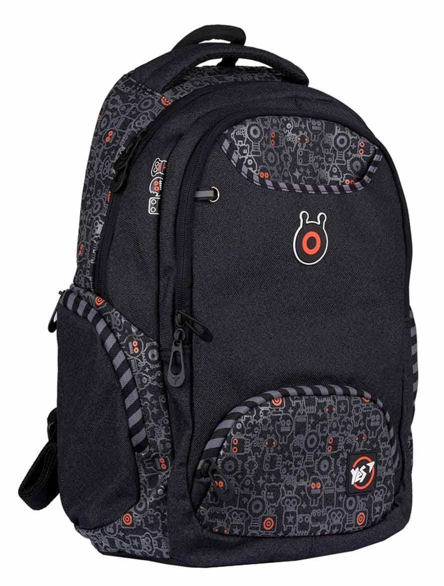 

Рюкзак школьный YES Mechanical monsters T-120 23 л 44 × 32 × 16 см черный (552505)