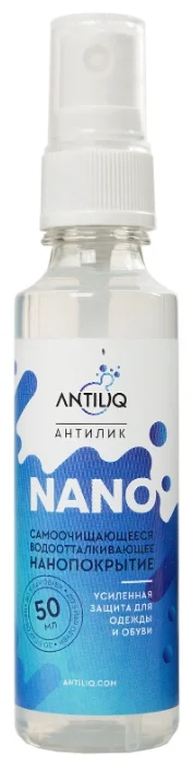 

Водоотталкивающее средство ANTILIQ NANO для нубука, замши 50 мл