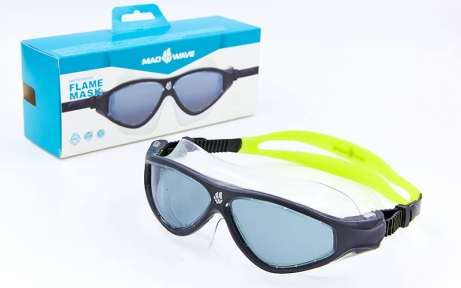 

Очки-полумаска для плавания MadWave FLAME Green-Black M046102