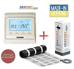 

Двужильный нагревательный мат GrayHot (10,2 м2) с терморегулятором Е51