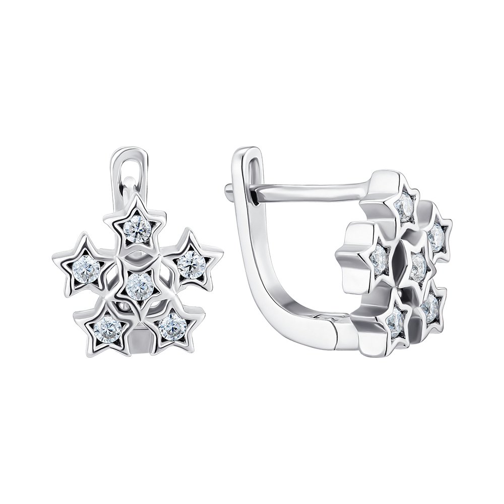

Серебряные серьги с фианитами 000123017