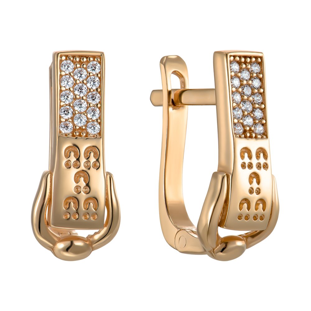 

Серьги из красного золота с фианитами 000149664