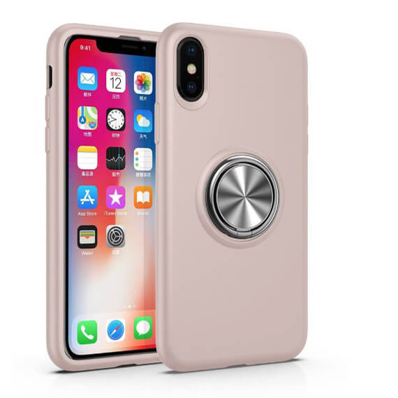 

TPU чехол Epik Summer ColorRing под магнитный держатель для Apple iPhone XS Max (6.5") Розовый