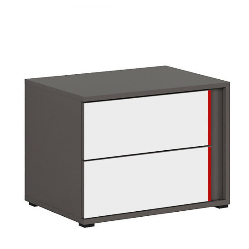 

Тумба прикроватная Lewa Graphic Black Red White 52х40x39 003710