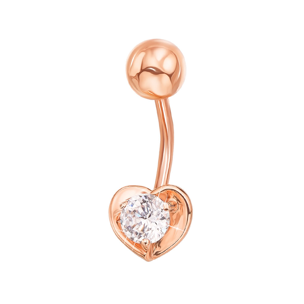 

Пирсинг из красного золота с кристаллом Swarovski 000126410
