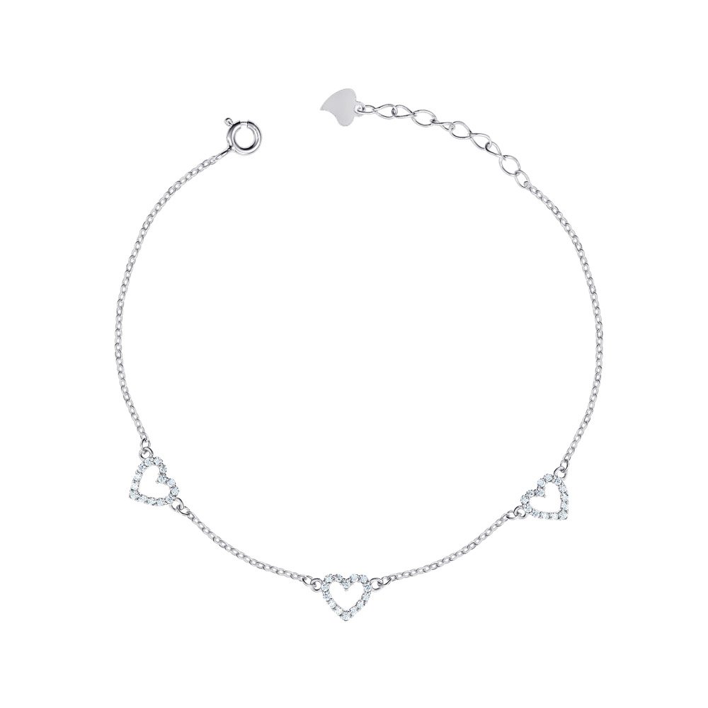 

Серебряный браслет с фианитами 000149041 17.5 размера