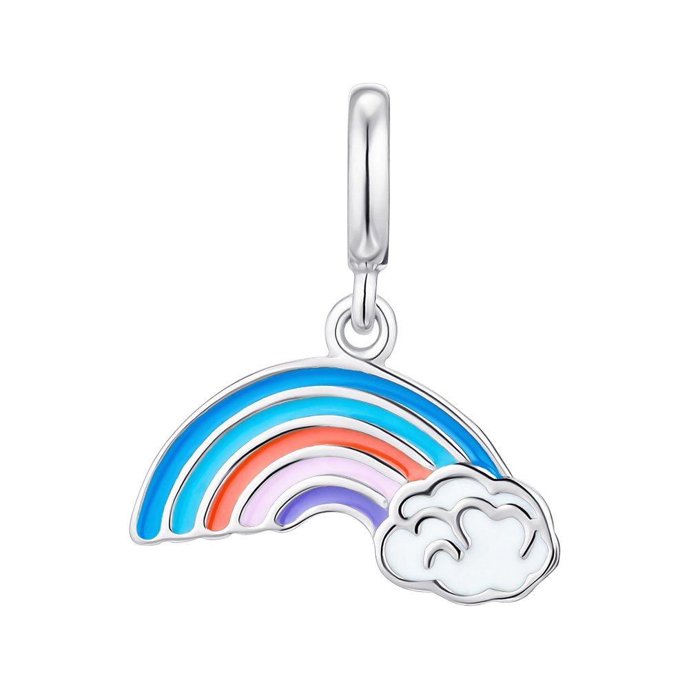 

Серебряный шарм-подвес с разноцветной эмалью 000149238 б/р размера