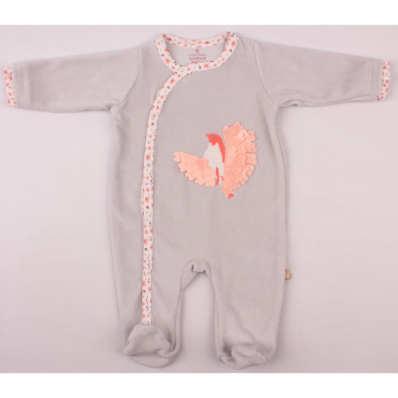 

Комбинезон для девочки BIBABY 60261 56 см серый (1064225)