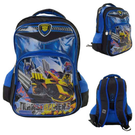 

Рюкзак школьный Schoolbag C43627 Трансформеры c 3-мя отделениями и 2-мя карманами Черный с синим (123496)