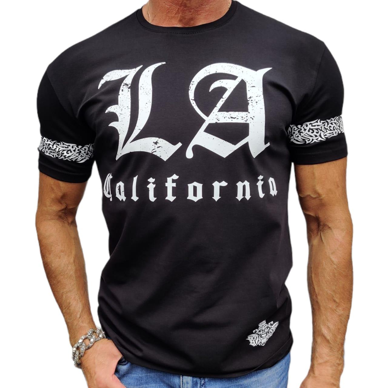 

Футболка чоловіча Doberman "LA in White"  - Black, Футболка чоловіча Doberman "LA in White" XL - Black
