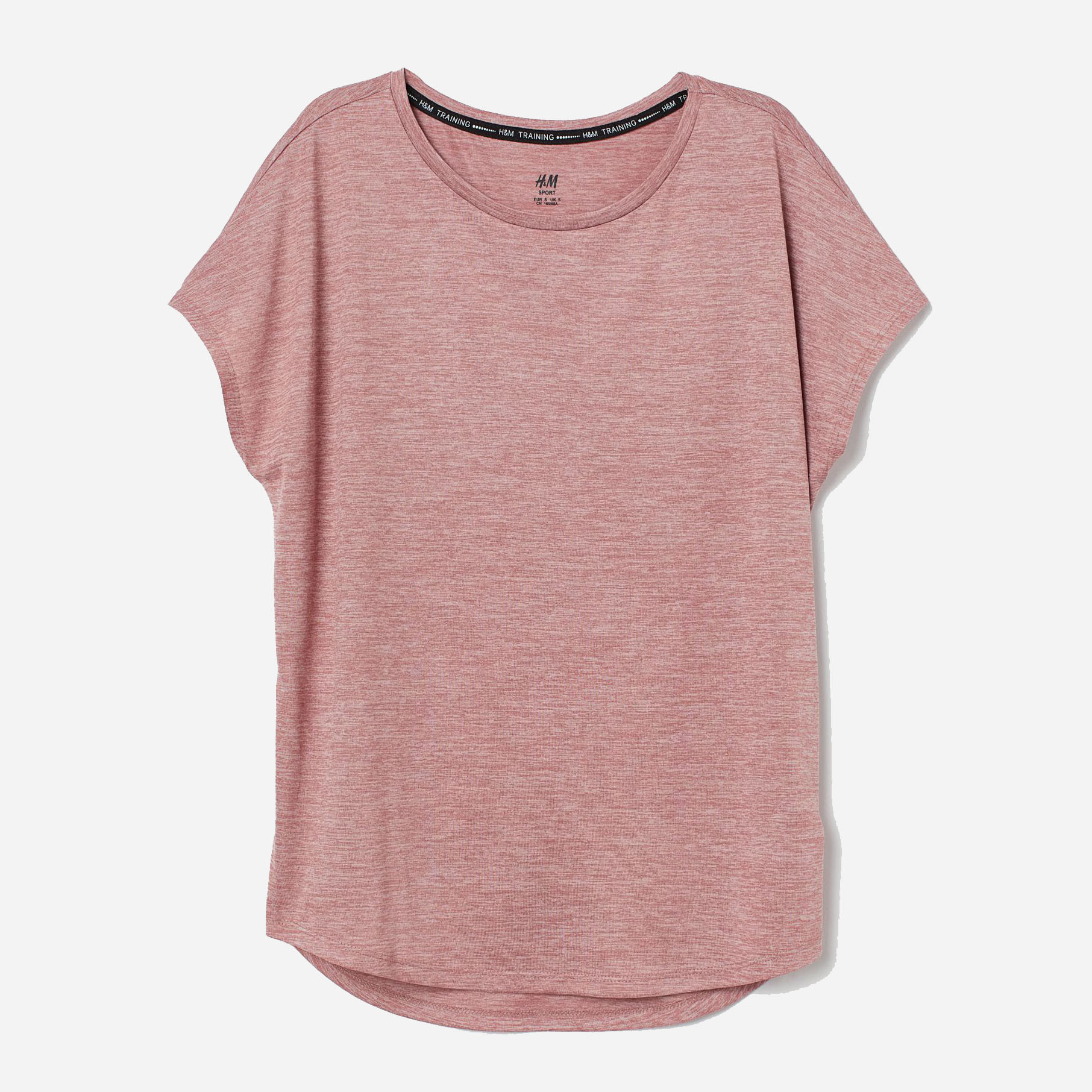 

Футболка H&M 1102-8049921 S Розовая меланж