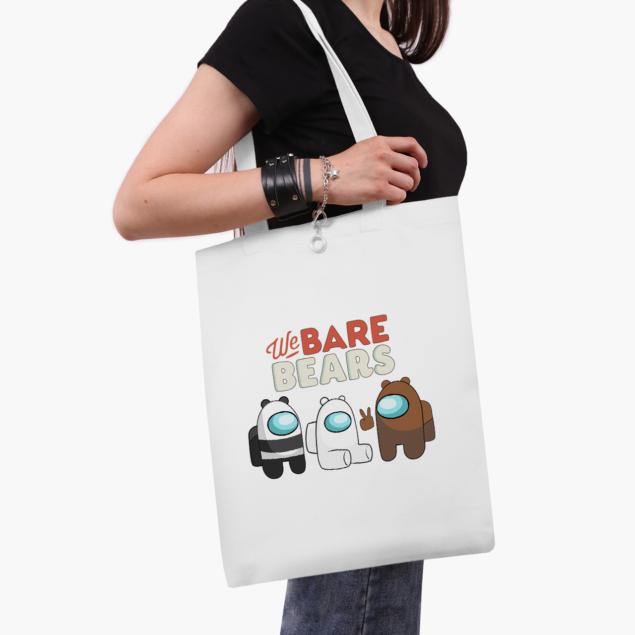 

Эко сумка шоппер Вся правда о медведях (We Bare Bears) (9227-2668) 41x35 см Белый
