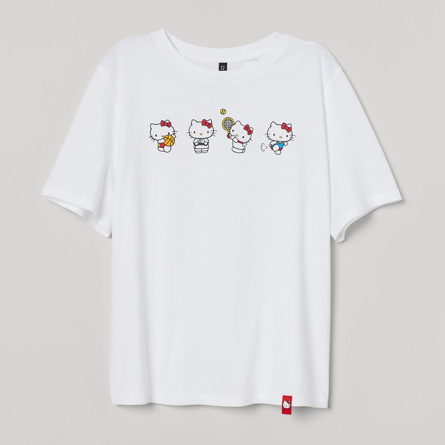 

Футболка H&M 2107-8741172 S Белая_котики