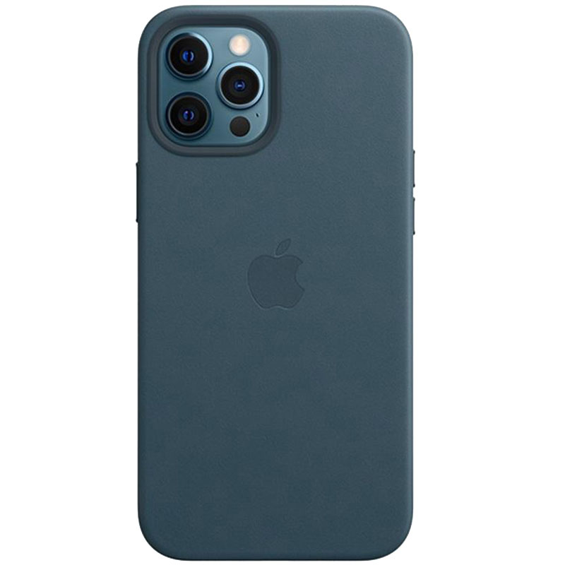 

Кожаный чехол Leather Case (AAA) with MagSafe and Animation для Apple iPhone 12 Pro / 12 (6.1") Indigo Blue Без бренда