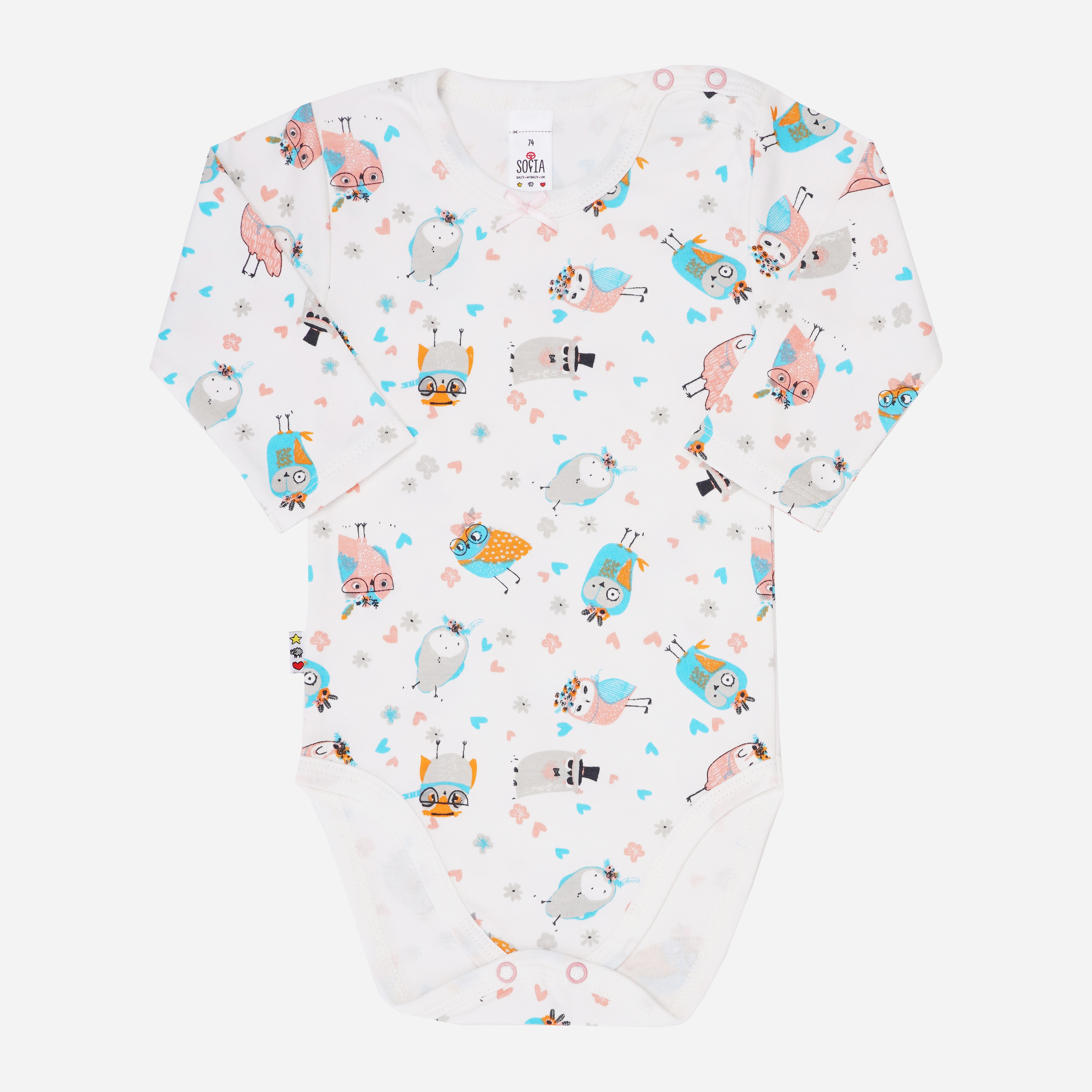 

Боди София Owls 3011 80 см Молочное
