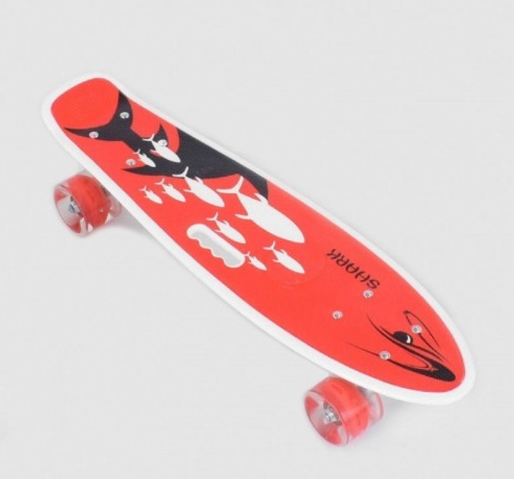 

Пенни борд Best Board со светящимися колесами 55 см Красный