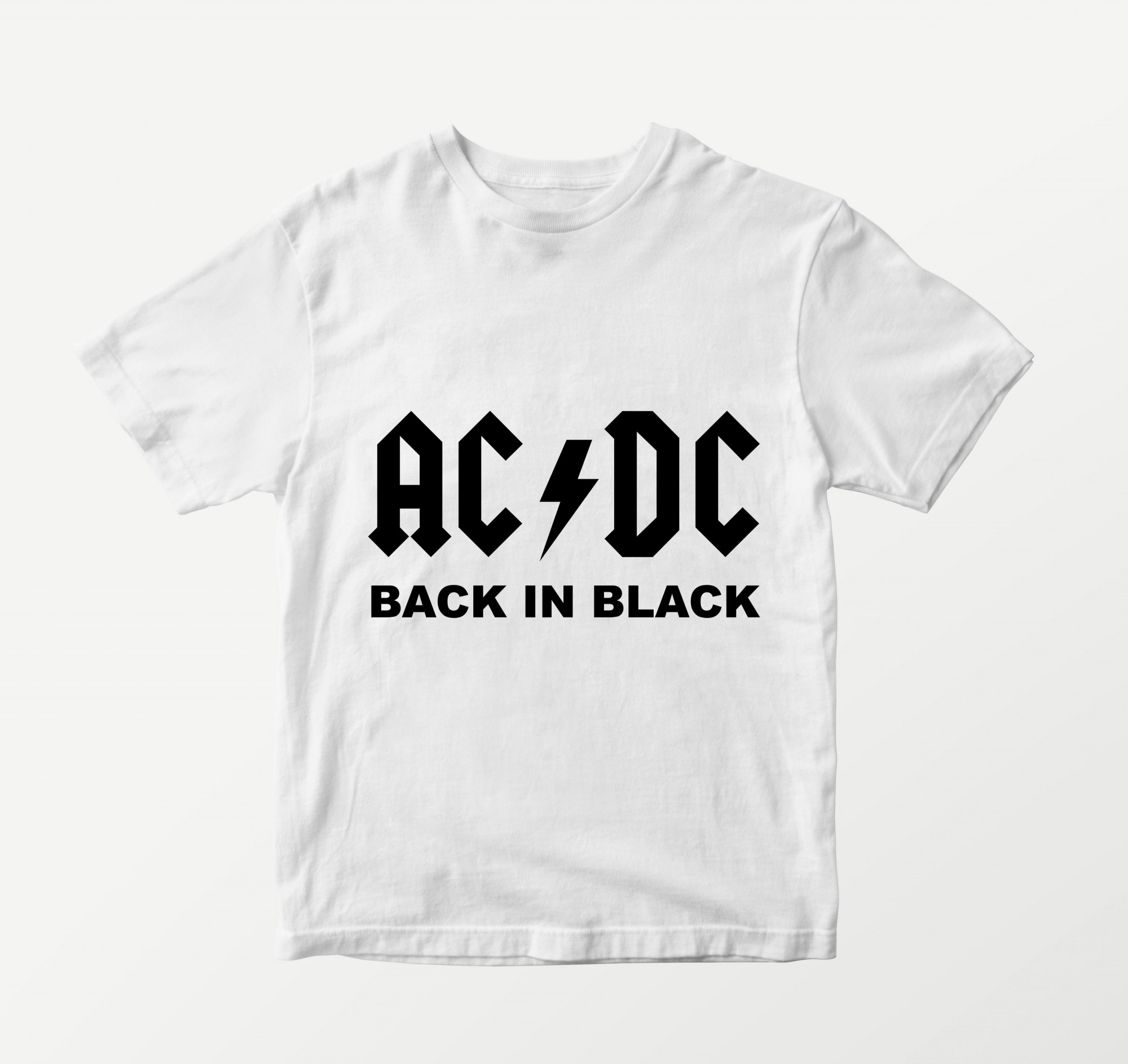 

Футболка детская Рок АС/ДС Rock AC/DC Back in Black L, 146-152 cm Белая