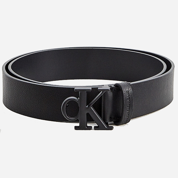 

Ремень мужской кожаный Calvin Klein Jeans ROUNDED MONO PLAQUE BELT 35MM K50K507065-BDS 90 см Черный