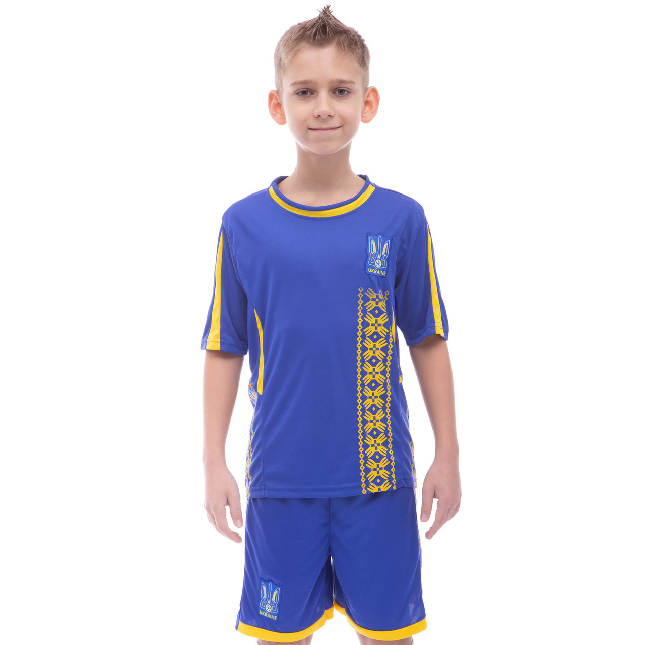 

Форма футбольная детская Украина Ukraine Zelart 3900-UKR-18 M 26 рост 135-145 см Blue