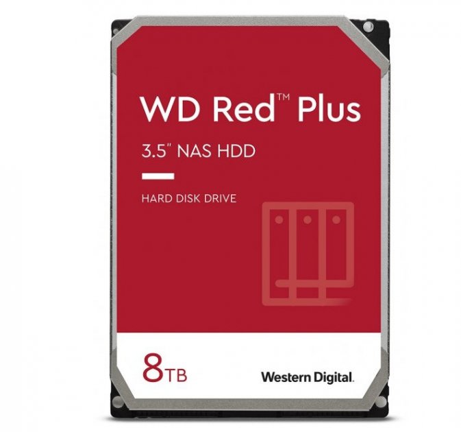 

Жесткий диск 3.5 Western Digital Red Plus 8TB 7200rpm 256МB SATA III (WD80EFBX)