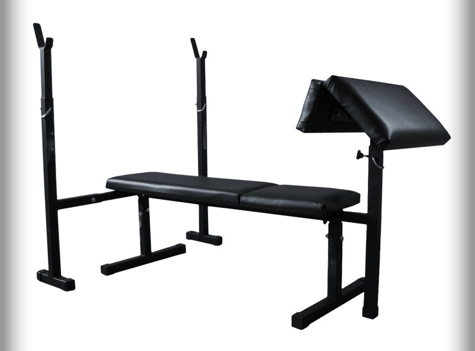 

Скамья под штангу + стойки + Приставка Скотта WCG-006