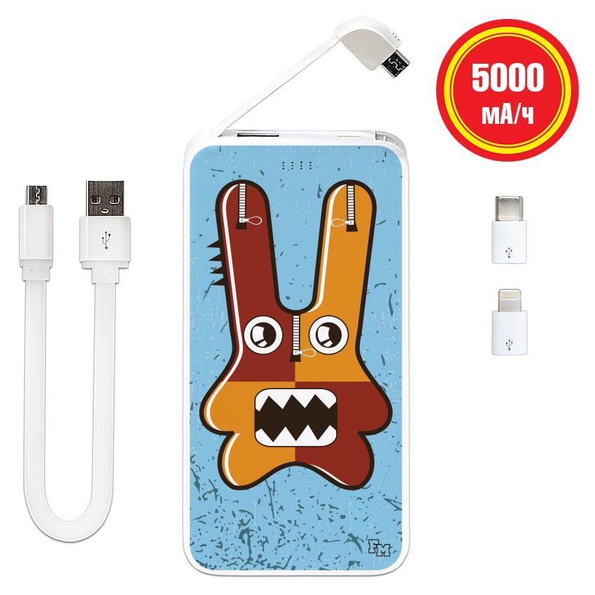 

FM Внешнее зарядное устройство Веселый Монстр 5000 mAh (E505-15)