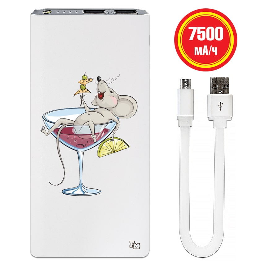 

FM Внешний аккумулятор Mouse 7500 mAh (E189-44)