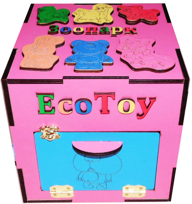 

Бизикуб ЕcoToy Зоопарк розовый (ET_111054)