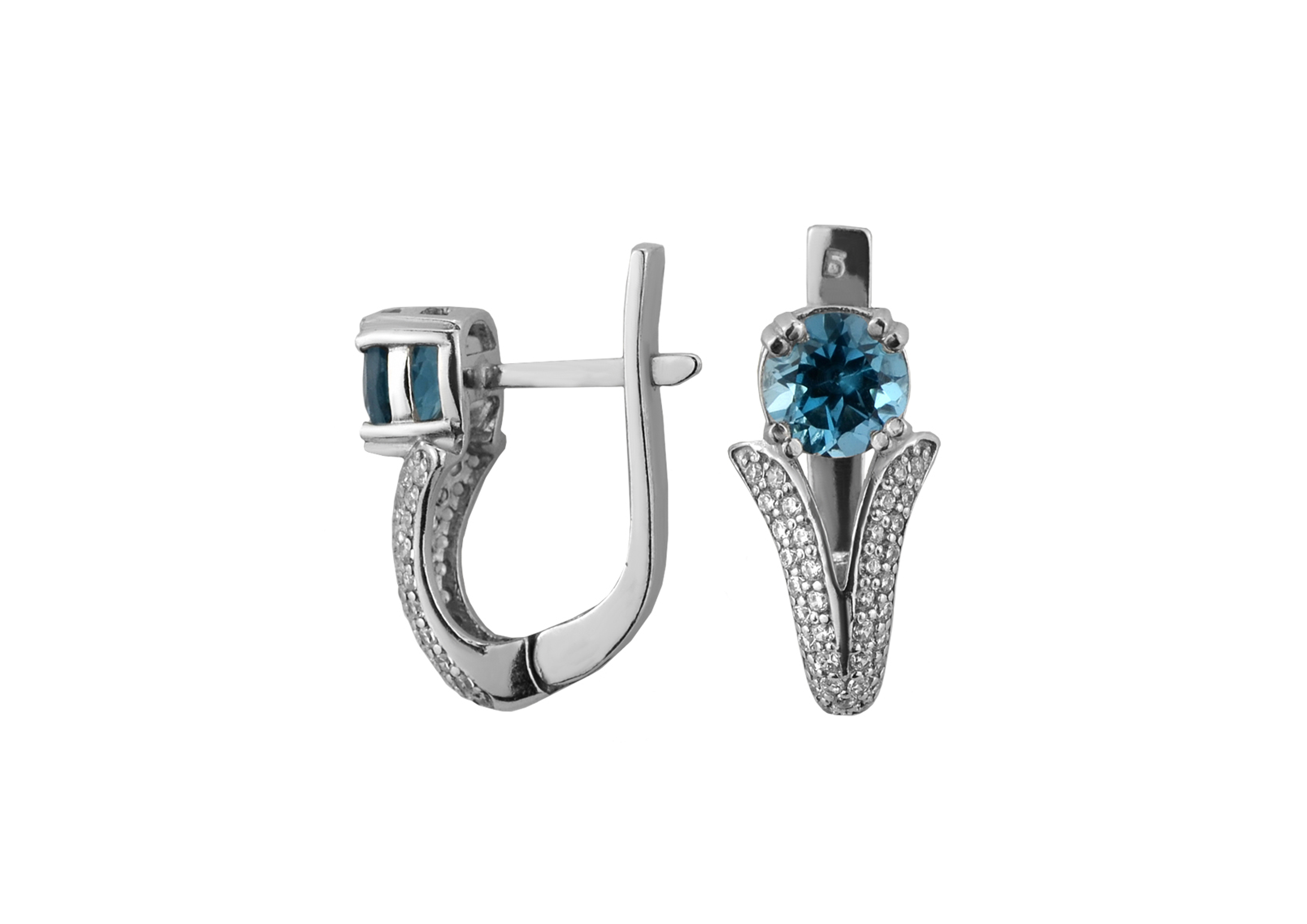 

Серьги серебряные с натуральным топазом London blue Лари 2237/9р ТLB